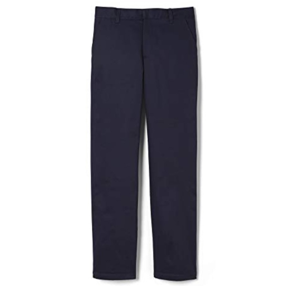 NWT French Toast Big Boys' Flat Front with Adjacent Waist, Navy, 14